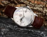 Perfect Replica Omega Deville White Moon-Phase Dial Brown Leather 40mm Watch